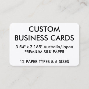 Custom Personalized Business Cards Blank Template