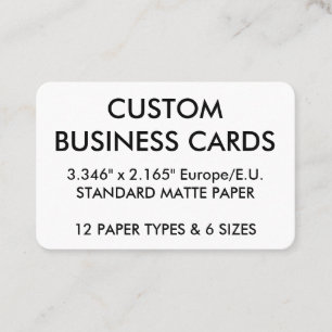 Custom Personalized Business Cards Blank Template