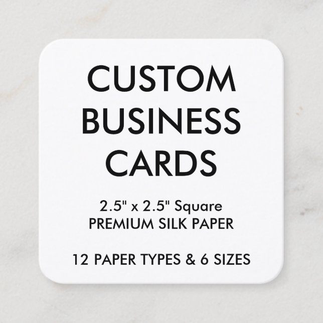 Custom Personalized Business Cards Blank Template (Front)