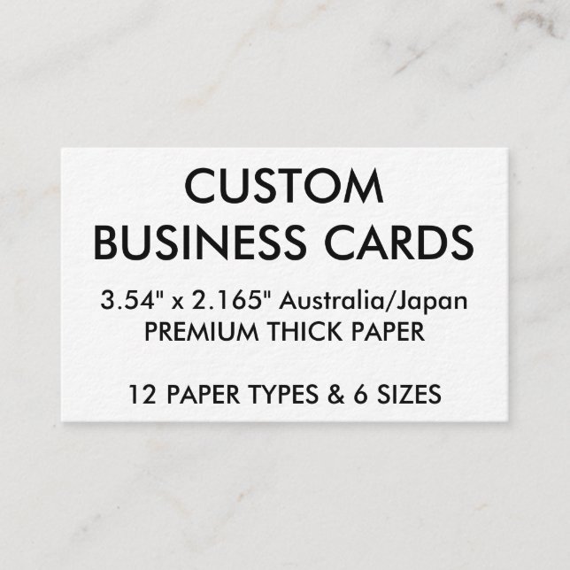 Custom Personalized Business Cards Blank Template (Front)