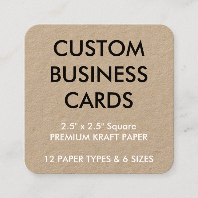 Custom Personalized Business Cards Blank Template (Front)