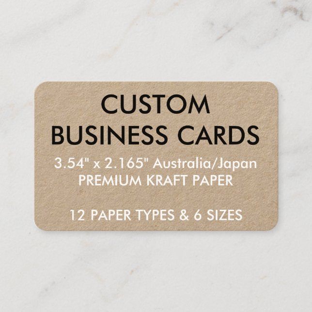 Custom Personalized Business Cards Blank Template (Front)