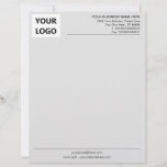 Custom Personalized Business Letterhead with Logo<br><div class="desc">Custom Colors and Font - Simple Personalized Your Business Letterhead with Logo - Add Your Logo - Image or QR Code / Name - Company / Address - Contact Information / more - Resize and move or remove and add elements / image with Customization tool ! Choose Font / Size...</div>