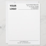 Custom Personalized Business Letterhead with Logo<br><div class="desc">Your Business Office Letterhead with Logo - Add Your Logo - Image / Business Name - Company / Address - Contact Information / more - Resize and move or remove and add elements / image with customization tool. Choose font / size / color !</div>