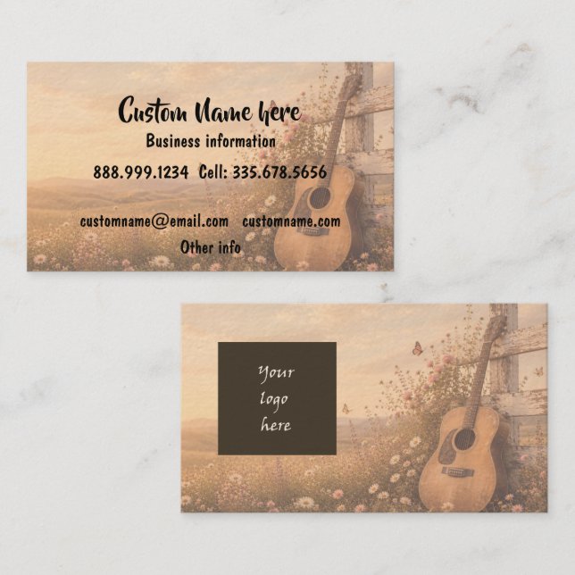 Custom Personalized Business Logo or QR Code Card (Front/Back)