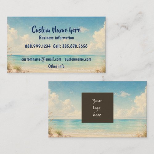 Custom Personalized Business Logo or QR Code Card