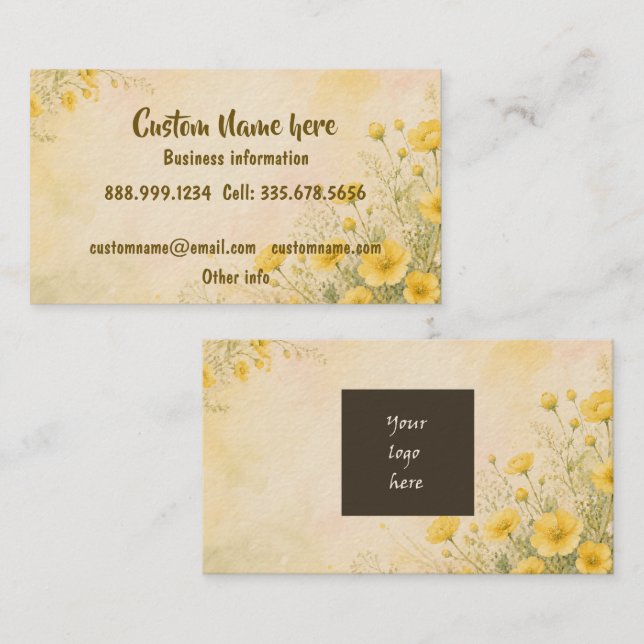 Custom Personalized Business Logo or QR Code Card (Front/Back)
