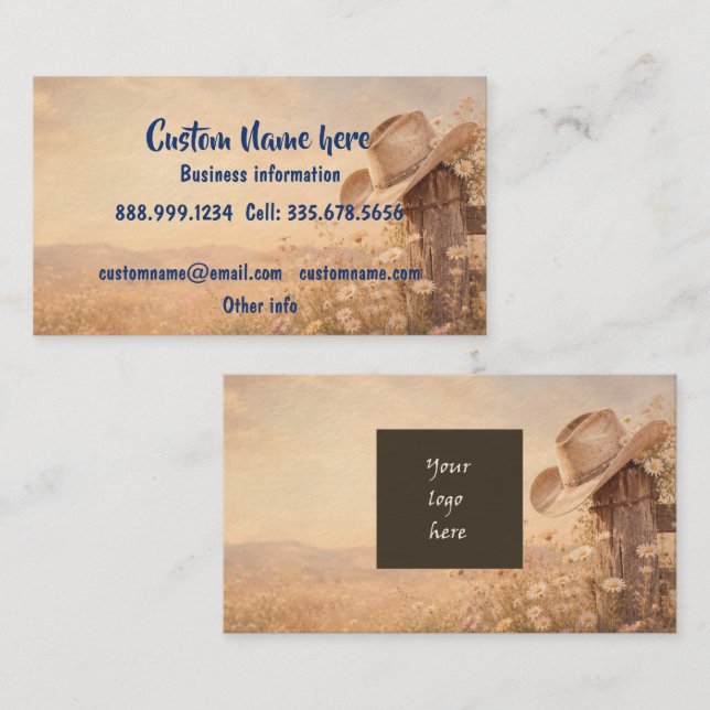 Custom Personalized Business Logo or QR Code Card (Front/Back)