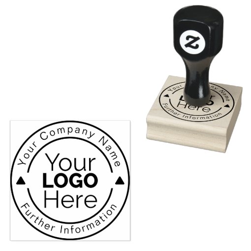 Custom Personalized Business Logo Rubber Stamp Zazzle