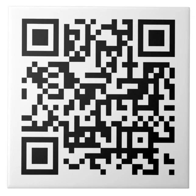 Custom Personalized Business QR Code Large Ceramic Tile Zazzle