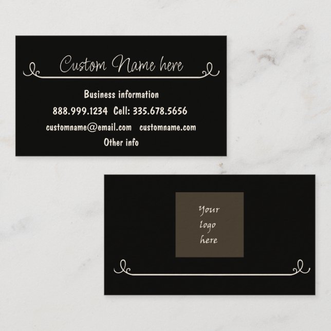Custom Personalized Business with Your Logo Card (Front/Back)