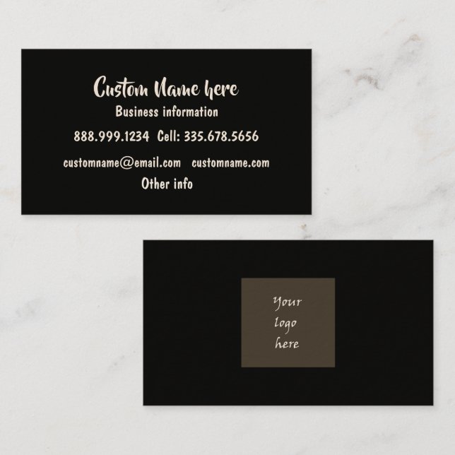 Custom Personalized Business with Your Logo Card (Front/Back)