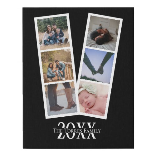 Custom personalized by you 6 photo collage faux canvas print
