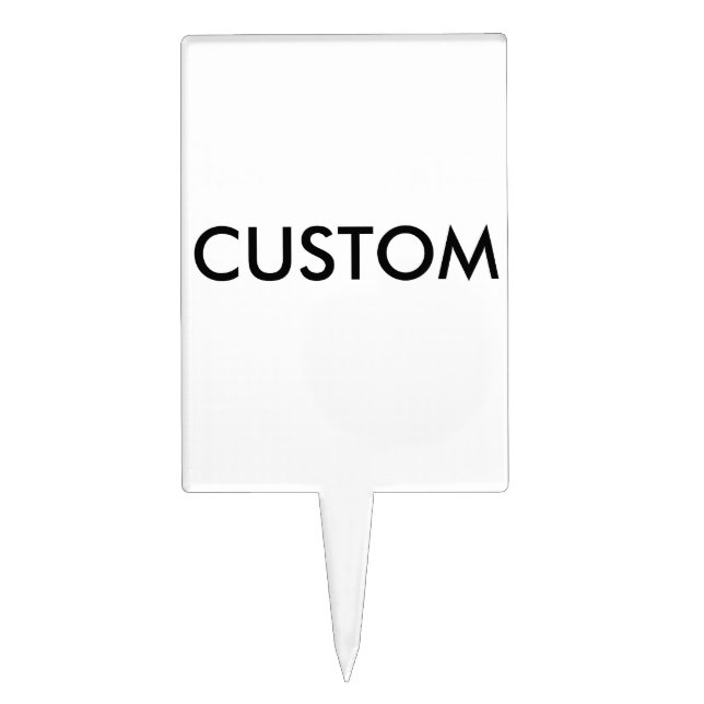 Custom Personalized Cake Pick Blank Template (Front)