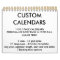 Custom Personalized Calendar Blank Template