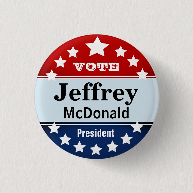 Custom Personalized Campaign Template Button (Front)