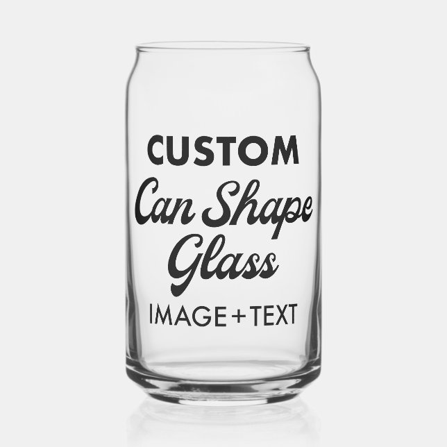 Custom Personalized Can Shape Glass 16oz (Front)
