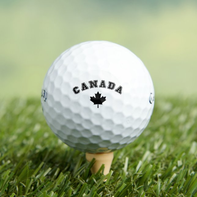 Custom Personalized Canada Maple Leaf Print  Golf Balls (Insitu Tee)