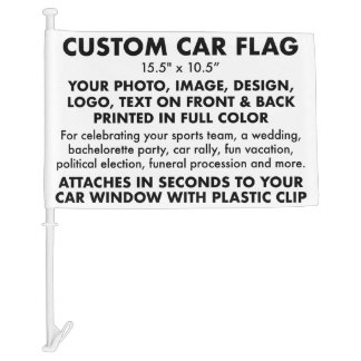 Custom Personalized Car Flag - 15.5" x 10.5"