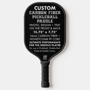 Custom Personalized Carbon Fiber Paddleball Paddle