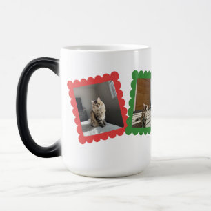 Custom Personalized Cat Photo - 2 Photo Color Morph Mug