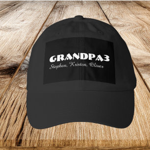 Custom personalized children name grandpa dad day  hat