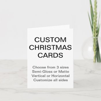 Custom Personalized Christmas Card Blank Template by CustomBlankTemplates at Zazzle