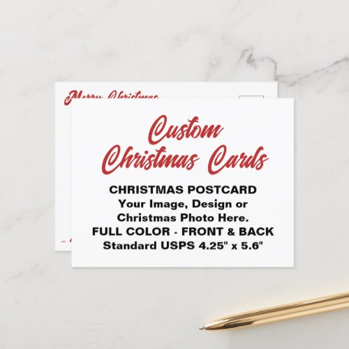 Custom Personalized CHRISTMAS CARD POSTCARD