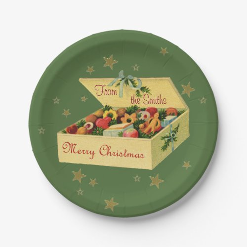 Custom Personalized Christmas Cookies Paper Plate