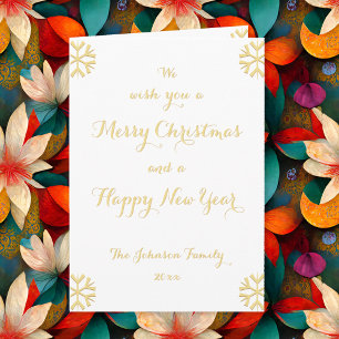 Custom Personalized Christmas New Years Holiday Card
