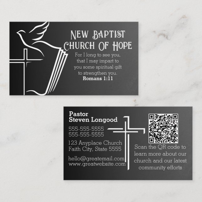 Custom Personalized Church Business Card (Front/Back)