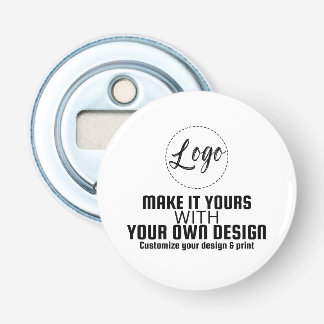Custom Personalized Circle Button Template Bottle Opener