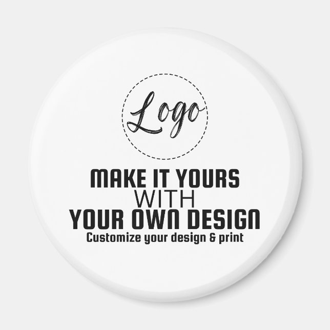 Custom Personalized Circle Magnet Blank Template (Front)