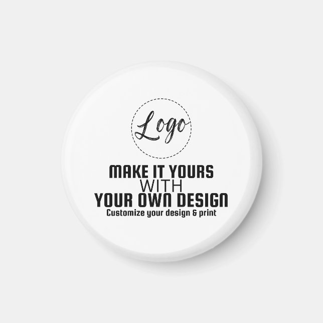 Custom Personalized Circle Magnet Blank Template (Front)