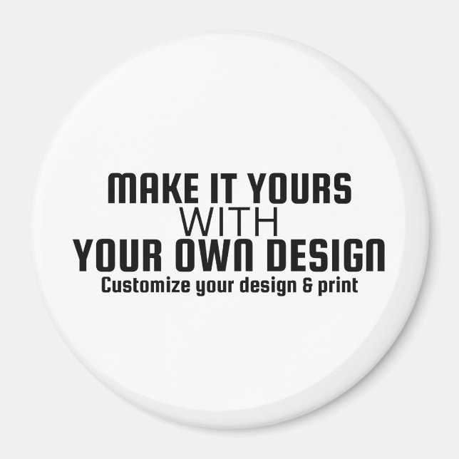 Custom Personalized Circle Magnet Blank Template (Front)