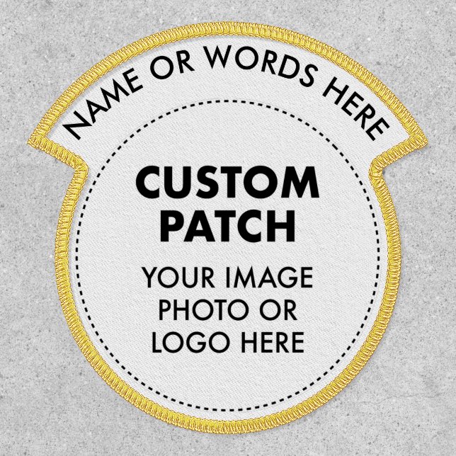Custom Personalized CIRCLE PATCH with NAME ROCKER (Front)