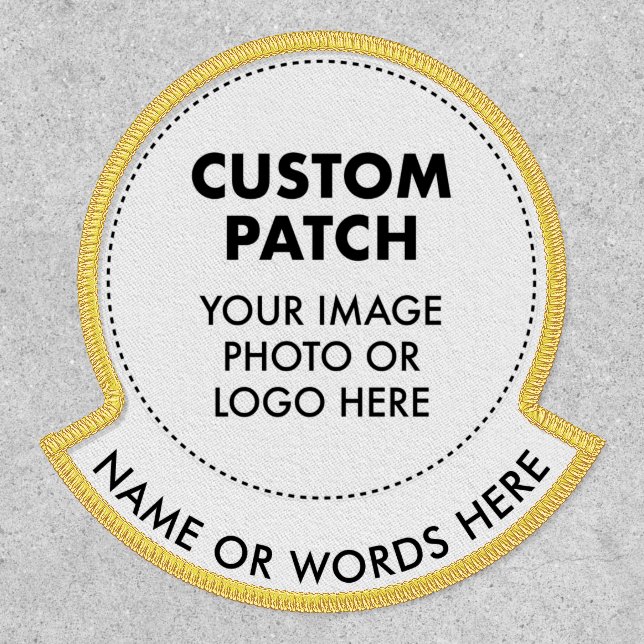 Custom Personalized CIRCLE PATCH with NAME ROCKER (Front)