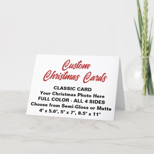 Custom Personalized CLASSIC 5 x 7 CHRISTMAS CARD