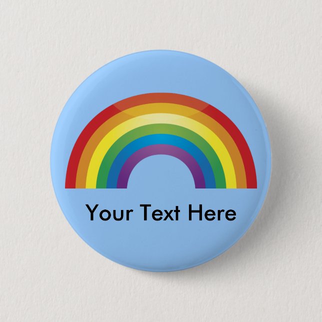 Custom Personalized Classic Rainbow Buttons (Front)
