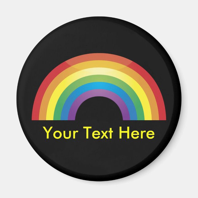 Custom Personalized Classic Rainbow Magnets (Front)