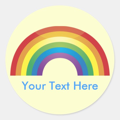 Custom Personalized Classic  Rainbow Stickers