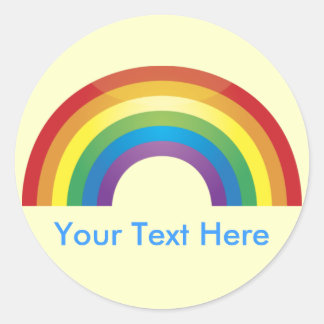 Custom Personalized Classic  Rainbow Stickers