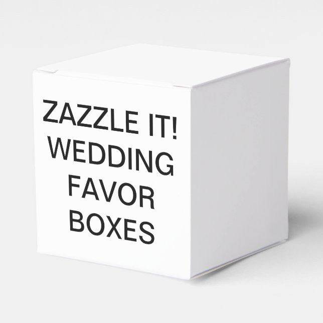 Custom Personalized Classic Wedding Favor Boxes (Front Side)
