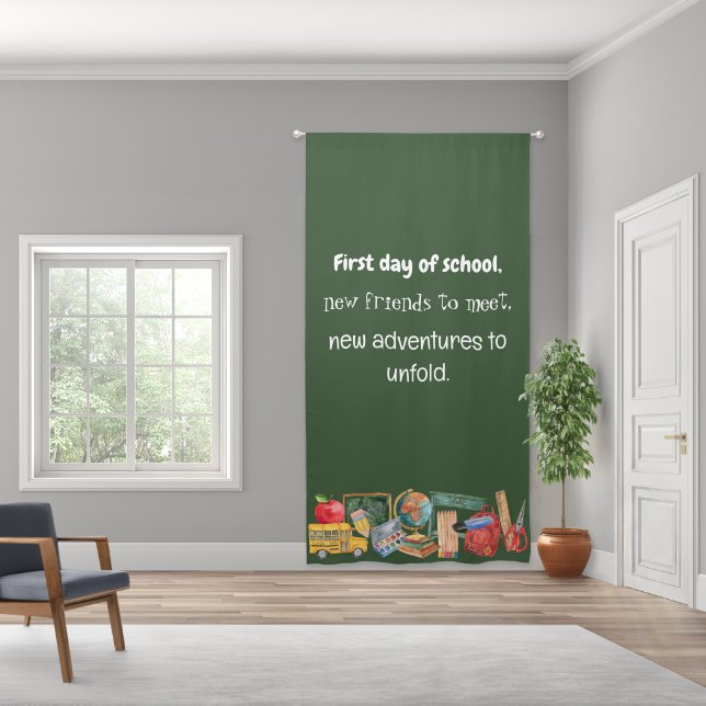 Custom Personalized Classroom School Blackout Curtains (Wide)