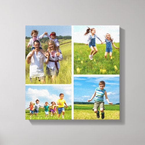 Custom Personalized College Family Photo Canvas Print