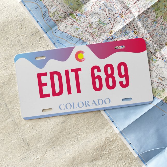 Custom Personalized Colorado license plate  (In Situ)