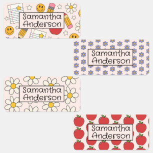Custom & Personalized Colorful Back to School  Kids' Labels