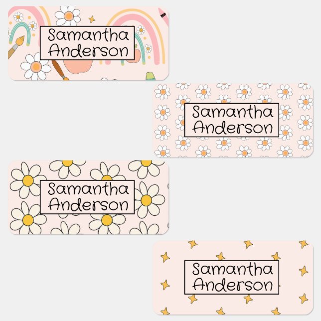 Custom & Personalized Colorful Back to School  Kids' Labels (Group)