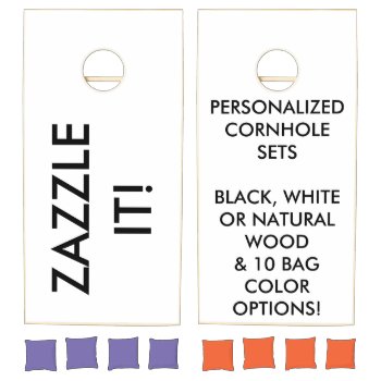 Custom Personalized Cornhole Boards Blank Template Cornhole Set by GoOnZazzleIt at Zazzle