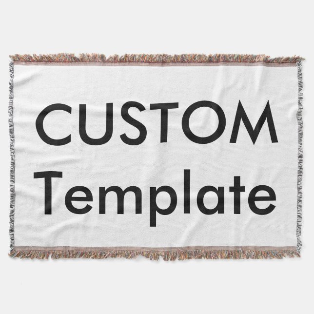 Custom Personalized Cotton Throw Blanket 54" x 38" (Front)